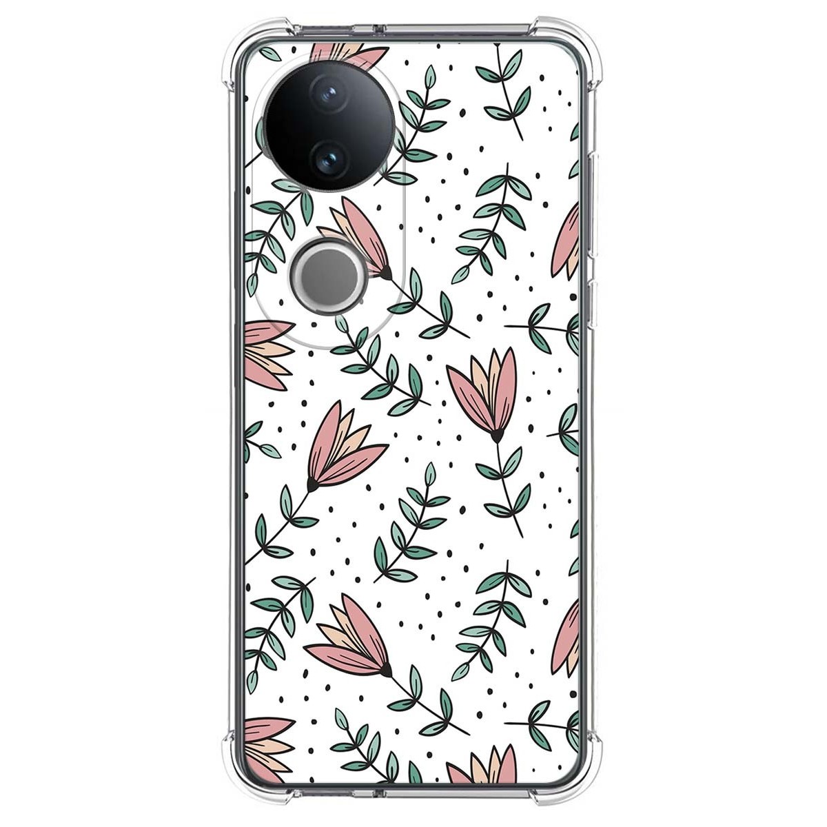 Funda Silicona Antigolpes para Vivo V50 5G diseño Flores 01 Dibujos