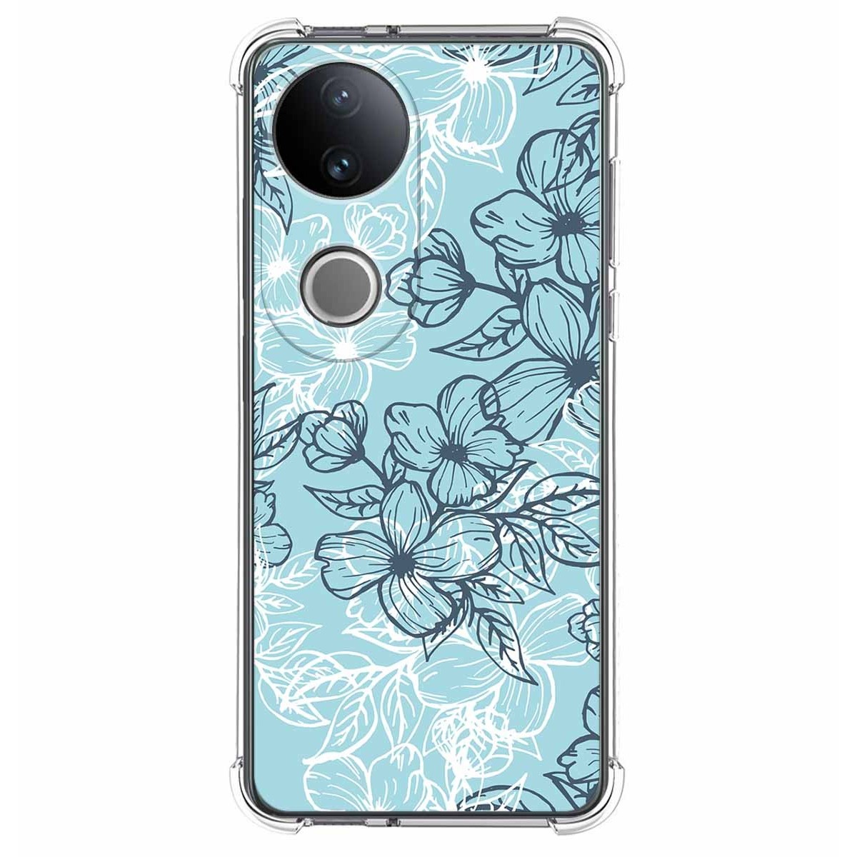 Funda Silicona Antigolpes para Vivo V50 5G diseño Flores 03 Dibujos