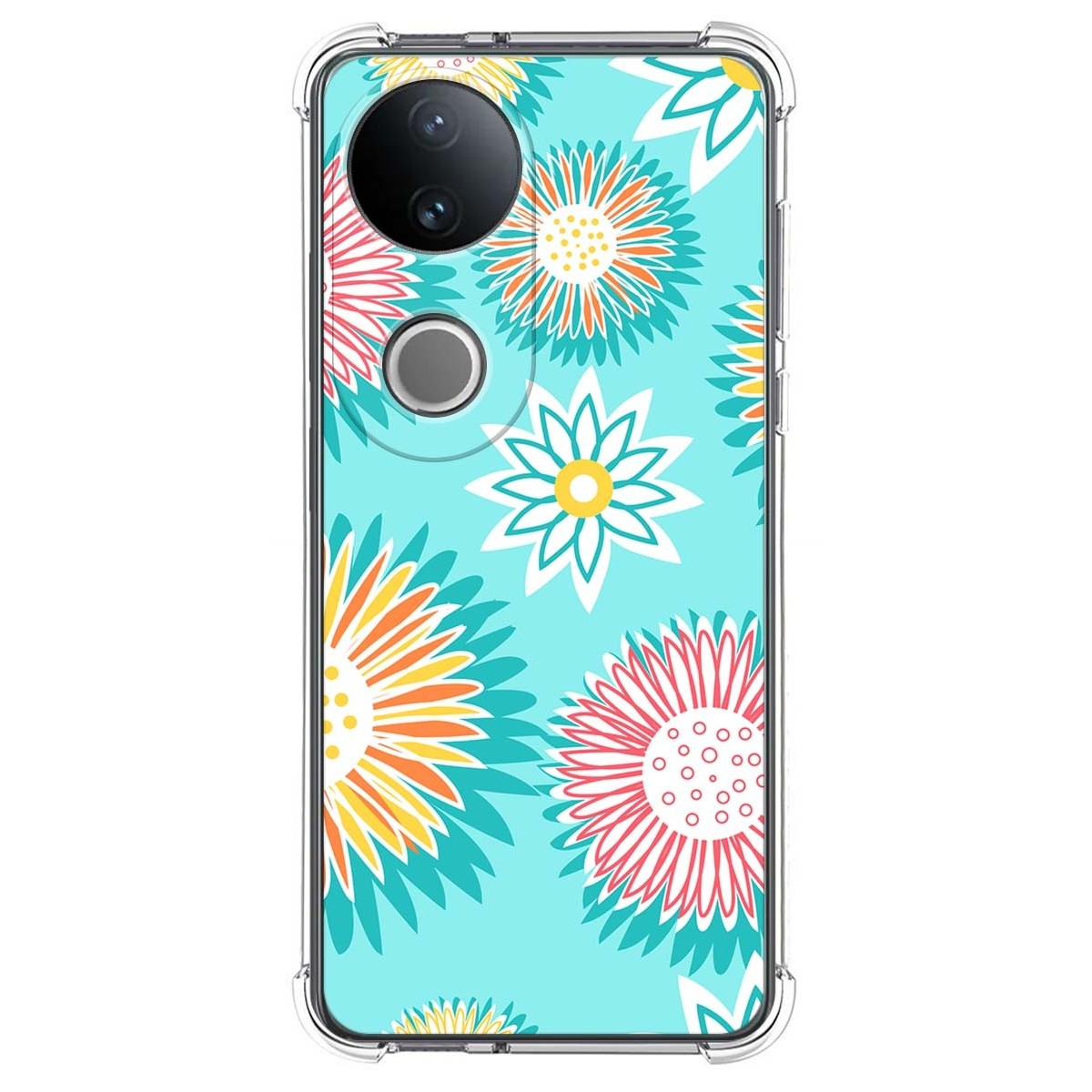 Funda Silicona Antigolpes para Vivo V50 5G diseño Flores 05 Dibujos