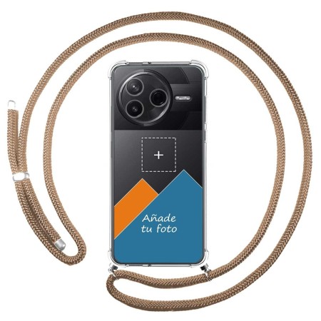 Personaliza tu Funda Colgante Transparente para Xiaomi Poco F7 Pro 5G con Cordon Camel Dibujo Personalizada