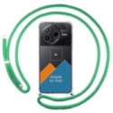 Personaliza tu Funda Colgante Transparente para Xiaomi Poco F7 Pro 5G con Cordon Verde Agua Dibujo Personalizada