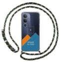 Personaliza tu Funda Colgante Transparente para Vivo Y19s con Cordon Verde / Dorado Dibujo Personalizada