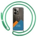 Personaliza tu Funda Colgante Transparente para Realme 14 5G / 14T 5G con Cordon Verde Agua Dibujo Personalizada