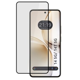 Protector Cristal Templado Completo 5D Full Glue Negro para Realme 14 5G / 14T 5G Vidrio