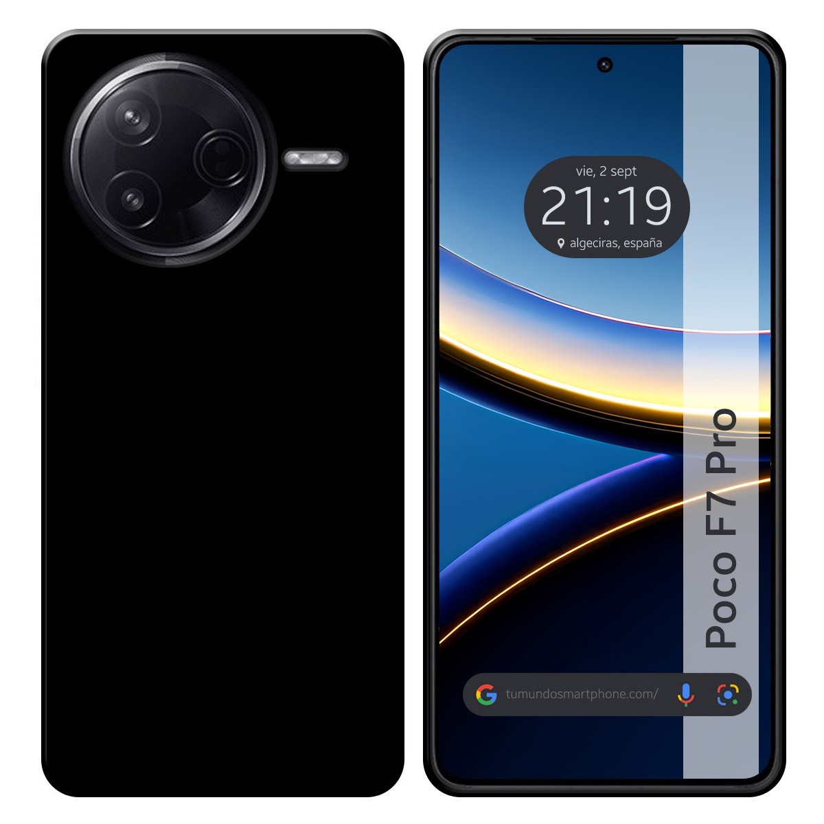 Funda Silicona Gel TPU Negra para Xiaomi Poco F7 Pro 5G