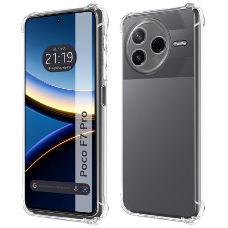 Funda Silicona Antigolpes Transparente para Xiaomi Poco F7 Pro 5G