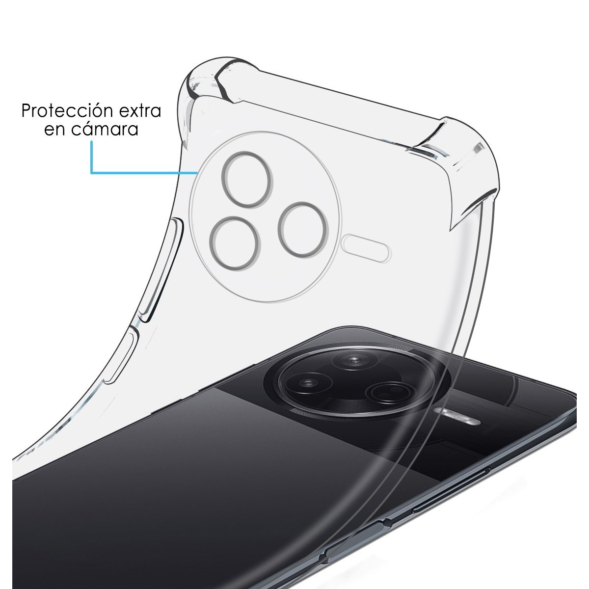 Funda Silicona Antigolpes Transparente para Xiaomi Poco F7 Pro 5G