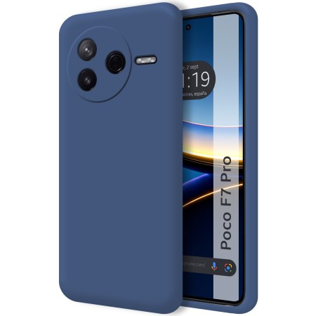 Funda Silicona Líquida Ultra Suave para Xiaomi Poco F7 Pro 5G color Azul