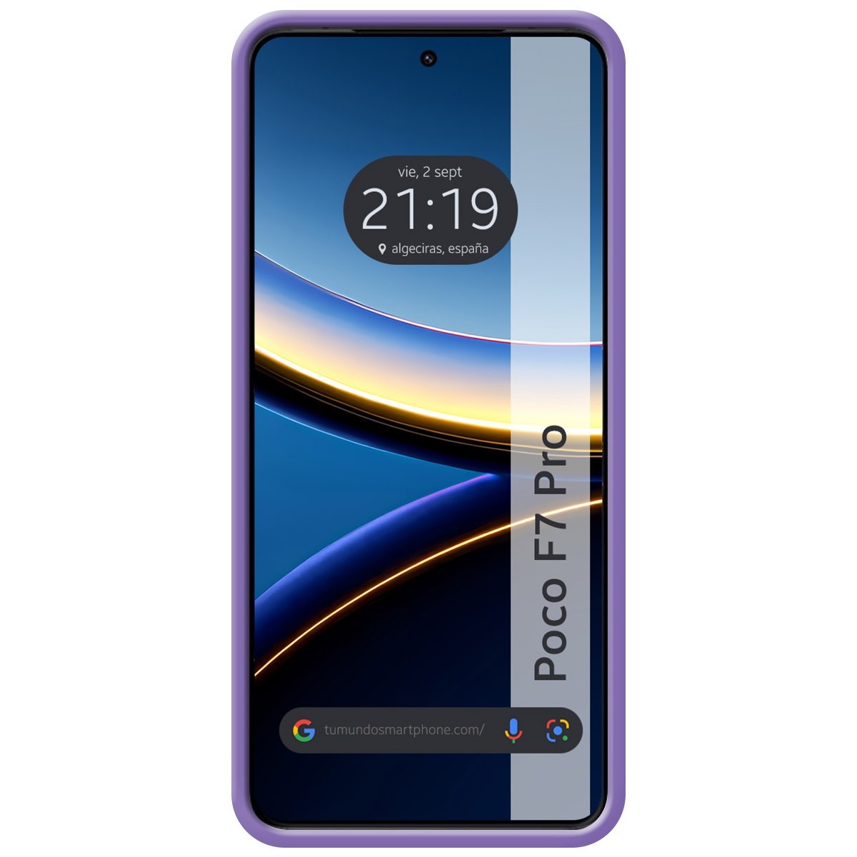 Funda Silicona Líquida Ultra Suave para Xiaomi Poco F7 Pro 5G color Morada