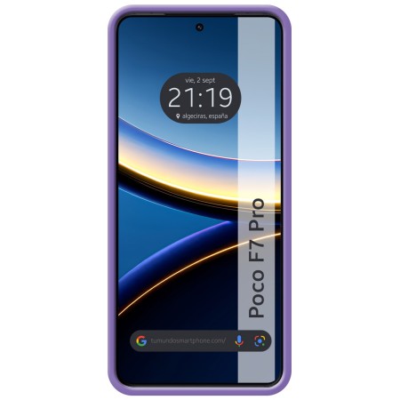 Funda Silicona Líquida Ultra Suave para Xiaomi Poco F7 Pro 5G color Morada