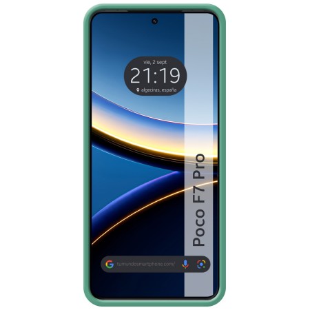 Funda Silicona Líquida Ultra Suave para Xiaomi Poco F7 Pro 5G color Verde