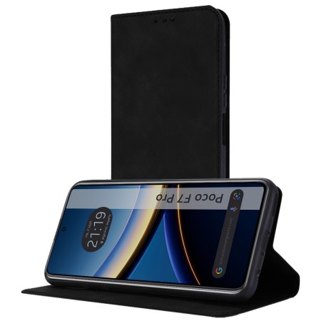 Funda Libro de Polipiel con tarjetero para Xiaomi Poco F7 Pro 5G color Negra