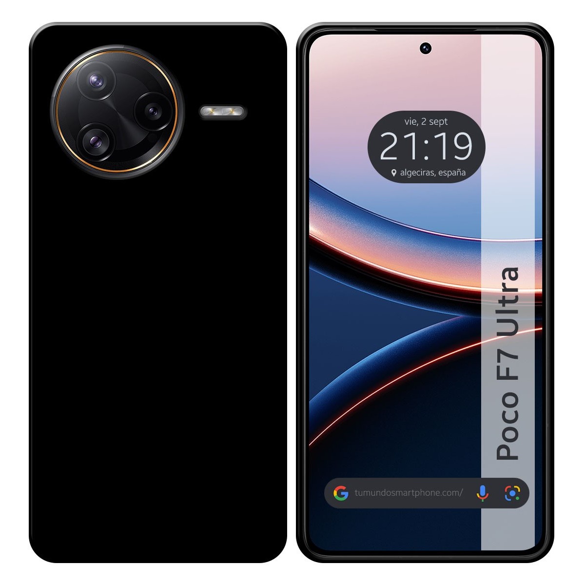 Funda Silicona Gel TPU Negra para Xiaomi Poco F7 Ultra 5G