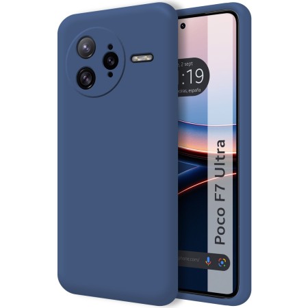 Funda Silicona Líquida Ultra Suave para Xiaomi Poco F7 Ultra 5G color Azul