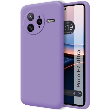 Funda Silicona Líquida Ultra Suave para Xiaomi Poco F7 Ultra 5G color Morada