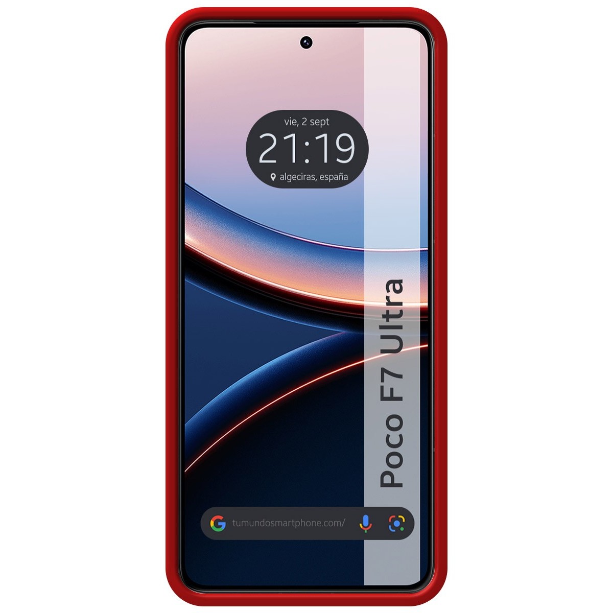 Funda Silicona Líquida Ultra Suave para Xiaomi Poco F7 Ultra 5G color Roja