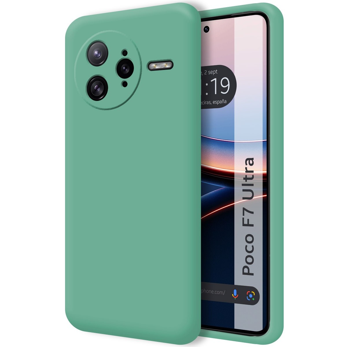 Funda Silicona Líquida Ultra Suave para Xiaomi Poco F7 Ultra 5G color Verde