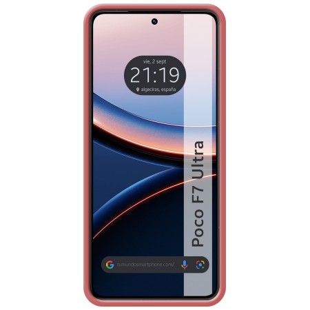 Funda Silicona Líquida Ultra Suave para Xiaomi Poco F7 Ultra 5G color Rosa