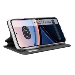 Funda Libro Soporte con Ventana para Xiaomi Poco F7 Ultra 5G color Negra 2