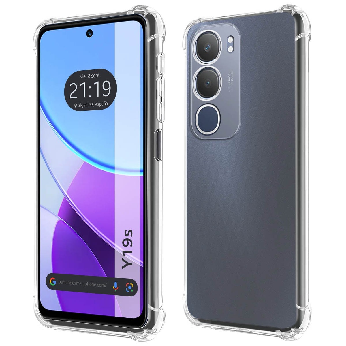Funda Silicona Antigolpes Transparente para Vivo Y19s