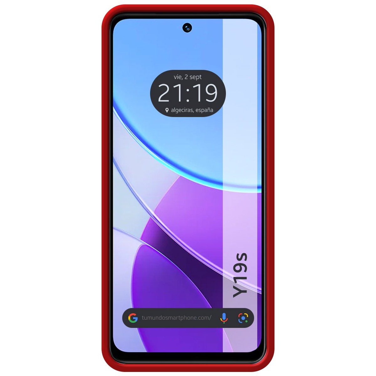 Funda Silicona Líquida Ultra Suave para Vivo Y19s color Roja