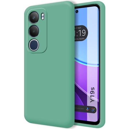 Funda Silicona Líquida Ultra Suave para Vivo Y19s color Verde