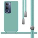 Funda Silicona Líquida con Cordón para Vivo Y19s color Verde