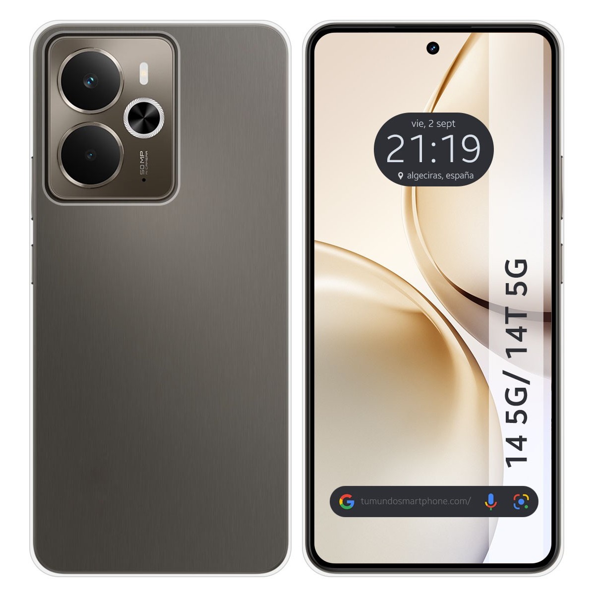 Funda Silicona Gel TPU Transparente para Realme 14 5G / 14T 5G