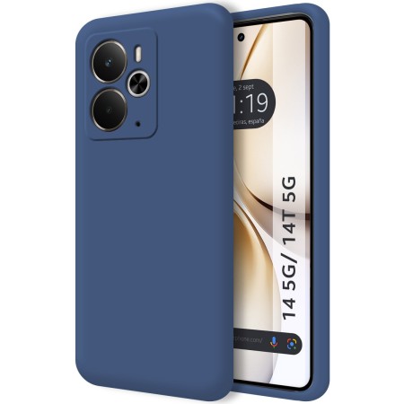 Funda Silicona Líquida Ultra Suave para Realme 14 5G / 14T 5G color Azul