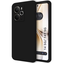 Funda Silicona Líquida Ultra Suave para Realme 14 5G / 14T 5G color Negra