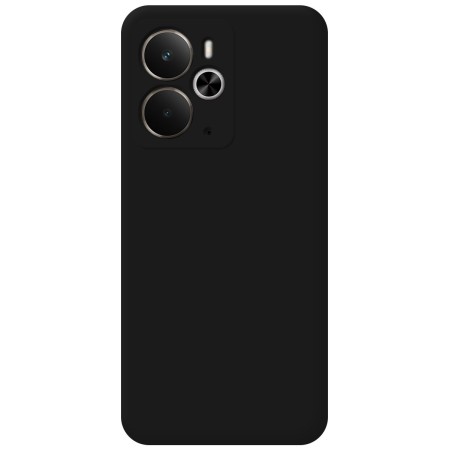 Funda Silicona Líquida Ultra Suave para Realme 14 5G / 14T 5G color Negra