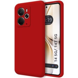 Funda Silicona Líquida Ultra Suave para Realme 14 5G / 14T 5G color Roja