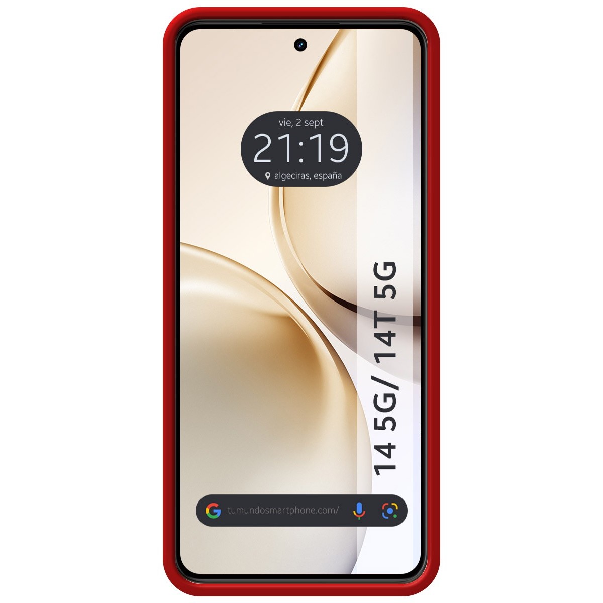 Funda Silicona Líquida Ultra Suave para Realme 14 5G / 14T 5G color Roja