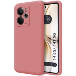 Funda Silicona Líquida Ultra Suave para Realme 14 5G / 14T 5G color Rosa