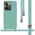 Funda Silicona Líquida con Cordón para Realme 14 5G / 14T 5G color Verde
