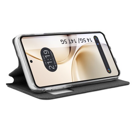 Funda Libro Soporte con Ventana para Realme 14 5G / 14T 5G color Negra