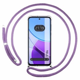Funda Colgante Transparente para Vivo Y19s con Cordon Morado