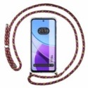 Funda Colgante Transparente para Vivo Y19s con Cordon Rosa / Dorado