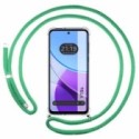 Funda Colgante Transparente para Vivo Y19s con Cordon Verde Agua