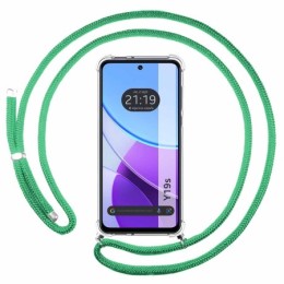 Funda Colgante Transparente para Vivo Y19s con Cordon Verde Agua