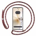 Funda Colgante Transparente para Realme 14 5G / 14T 5G con Cordon Rosa / Dorado