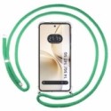 Funda Colgante Transparente para Realme 14 5G / 14T 5G con Cordon Verde Agua
