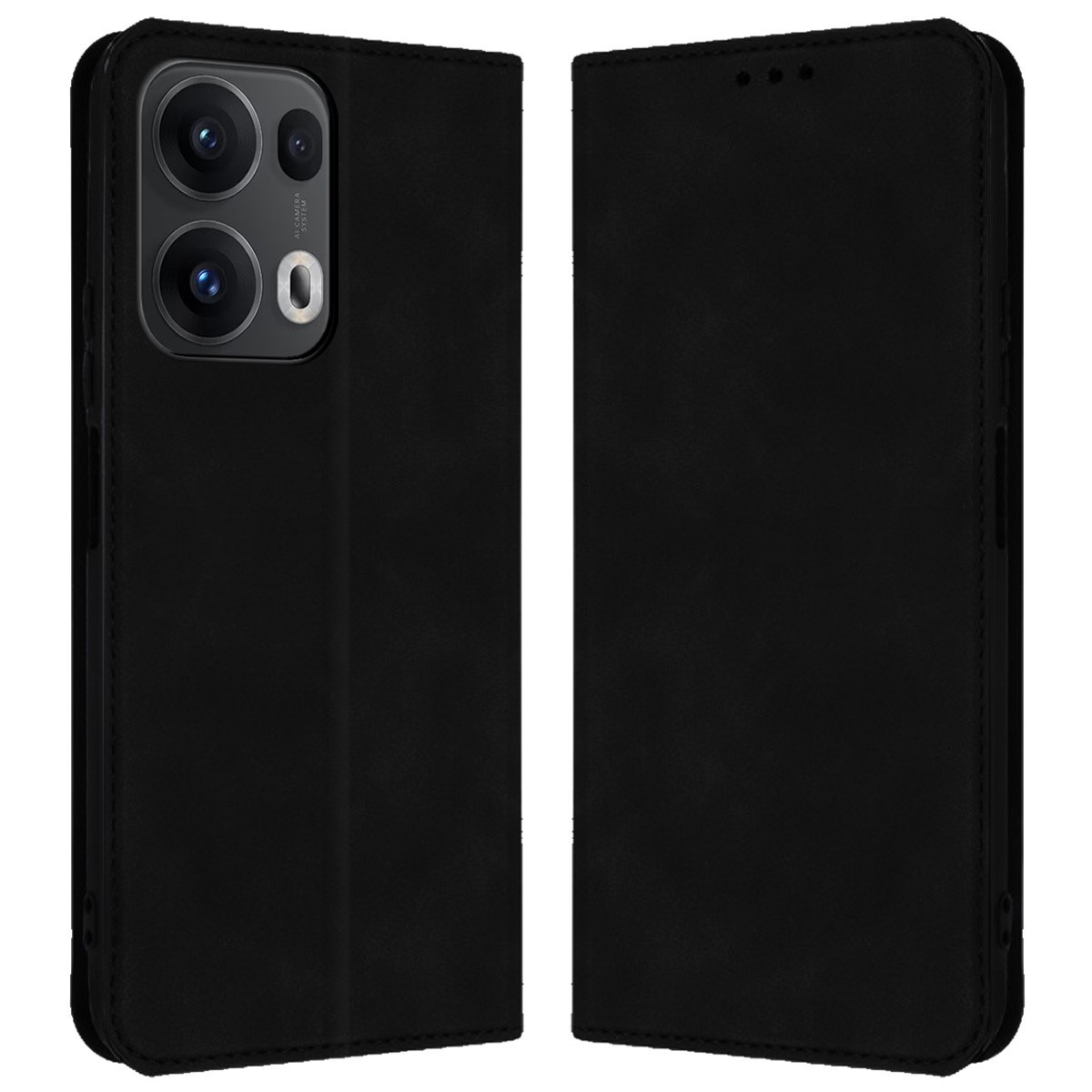 Funda Libro de Polipiel con tarjetero para Oppo Reno 13 Pro 5G color Negra