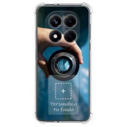 Personaliza tu Funda Silicona AntiGolpes Transparente con tu Fotografía para Xiaomi Redmi Note 14 Pro 4G Dibujo Personalizada