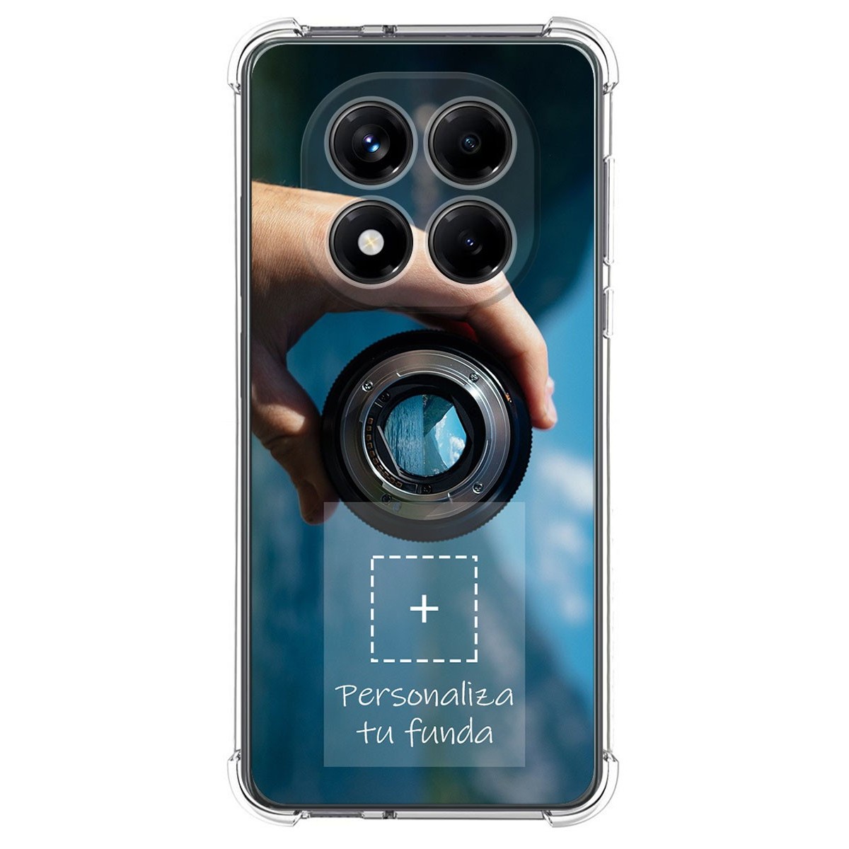 Personaliza tu Funda Silicona AntiGolpes Transparente con tu Fotografía para Xiaomi Redmi Note 14 Pro 4G Dibujo Personalizada