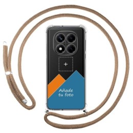 Personaliza tu Funda Colgante Transparente para Xiaomi Redmi Note 14 Pro 4G con Cordon Camel Dibujo Personalizada