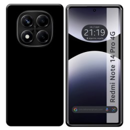 Funda Silicona Gel TPU Negra para Xiaomi Redmi Note 14 Pro 4G