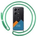 Personaliza tu Funda Colgante Transparente para Xiaomi Redmi Note 14S con Cordon Verde Agua Dibujo Personalizada