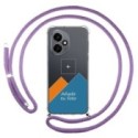 Personaliza tu Funda Colgante Transparente para Huawei Honor 400 5G con Cordon Morado Dibujo Personalizada