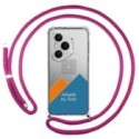Personaliza tu Funda Colgante Transparente para Huawei Honor 400 Pro 5G con Cordon Rosa Fucsia Dibujo Personalizada